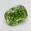 5.26 Ct. Fancy Vivid  Green Cushion Lab Grown Diamond