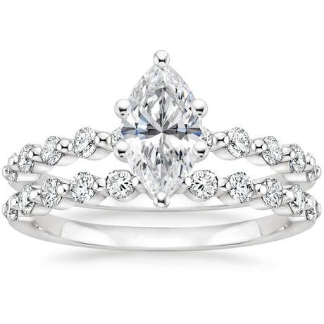 18K White Gold Marseille Diamond Bridal Set (1/2 ct. tw.)