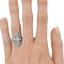 The Chelsey Ring, smallzoomed in top view on a hand