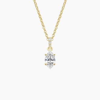 Pavé Diamond Bail Pendant in 18K Yellow Gold