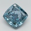 3.72 Ct. Fancy Vivid  Blue Cushion Lab Grown Diamond