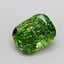 3.68 Ct. Fancy Vivid Green Cushion Lab Grown Diamond