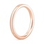 14K Rose Gold 2mm Milgrain Wedding Ring, smallside view