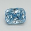 3.06 Ct. Fancy Vivid Blue Cushion Lab Grown Diamond