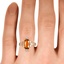 The Nadiyya Ring, smallzoomed in top view on a hand