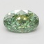 2.08 Ct. Fancy Vivid Green Oval Lab Grown Diamond