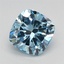 1.55 Ct. Fancy Vivid Blue Cushion Lab Grown Diamond