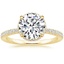 18K Yellow Gold Gala Diamond Ring, smalltop view