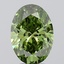 2.53 Ct. Fancy Vivid  Green Oval Lab Grown Diamond