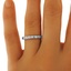 The Drew Ring, smalltop view on a hand