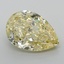4.18 Ct. Fancy Vivid Yellow Pear Lab Grown Diamond