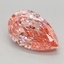 1.68 Ct. Fancy Vivid Pink Pear Lab Grown Diamond