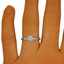The Abelinna Ring, smalltop view on a hand
