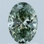 1.02 Ct. Fancy Vivid Green Oval Lab Grown Diamond