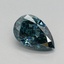 0.80 Ct. Fancy Vivid Blue Green Pear Lab Grown Diamond