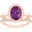 14K Rose Gold Blair Bezel Ring with Curved Diamond Ring (1/6 ct. tw.)