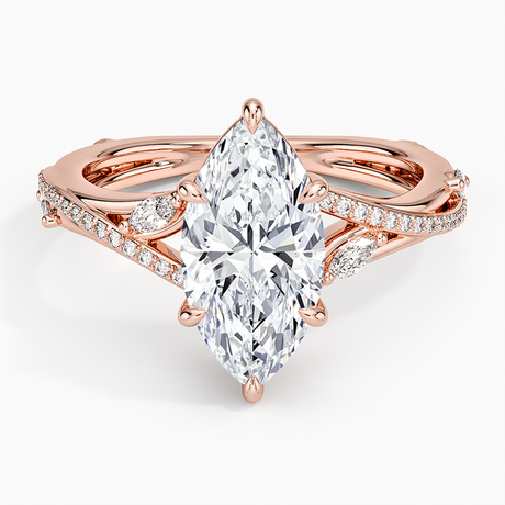 14K Rose Gold Begonia Vine Diamond Ring (1/4 ct. tw.)