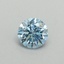 0.34 Ct. Fancy Vivid Blue Round Lab Grown Diamond