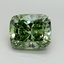 2.06 Ct. Fancy Vivid Green Cushion Lab Grown Diamond