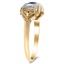 The Mills Ring, smalltop view on a hand