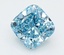 2.61 Ct. Fancy Vivid  Blue Cushion Lab Grown Diamond