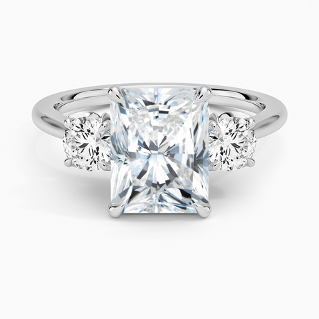 Petal Three Stone Diamond Ring