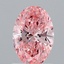 1.20 Ct. Fancy Vivid Pink Oval Lab Grown Diamond