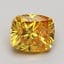 1.42 Ct. Fancy Vivid Yellowish Orange Cushion Lab Grown Diamond