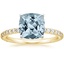 18K Yellow Gold Petite Shared Prong Three-Quarter Coverage Diamond Ring (1/3 ct. tw.), smalltop view