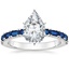 Platinum Gemma Ring with Sapphire Accents, smalltop view