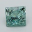 2.01 Ct. Fancy Vivid Green Princess Lab Grown Diamond