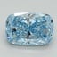1.64 Ct. Fancy Vivid Blue Cushion Lab Grown Diamond