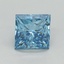 1.66 Ct. Fancy Vivid Blue Princess Lab Grown Diamond