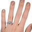 The Hana Ring, smallzoomed in top view on a hand