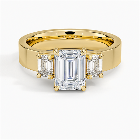 Peyton Emerald Cut Three Stone Diamond Ring