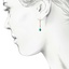 The Kris Earrings, smalltop view on a hand