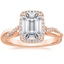 14K Rose Gold Petite Twisted Vine Halo Diamond Ring (1/4 ct. tw.), smalltop view