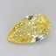 3.59 Ct. Fancy Vivid Yellow Pear Lab Grown Diamond
