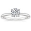 Platinum Freesia 2mm Solitaire Ring, smalltop view