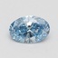 0.57 Ct. Fancy Vivid Blue Oval Lab Grown Diamond