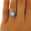 The Ileana Ring, smalltop view on a hand