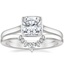 18K White Gold Luna Ring with Lunette Diamond Ring