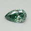 0.4 Ct. Fancy Vivid Pacific Green Pear Lab Grown Diamond