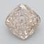 3.04 Ct. Very Light  Brown Cushion Lab Grown Diamond