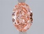 1.58 Ct. Fancy Vivid Pinkish Pink Oval Lab Grown Diamond