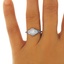 The Lucille Ring, smalltop view on a hand