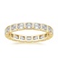 18K Yellow Gold East-West Bezel Emerald Cut Eternity Diamond Ring, smalltop view