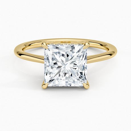 18K Yellow Gold Elle Hidden Halo Diamond Ring