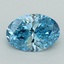 1.71 Ct. Fancy Vivid  Blue Oval Lab Grown Diamond