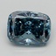 3.02 Ct. Fancy Vivid  Blue Cushion Lab Grown Diamond